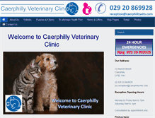 Tablet Screenshot of caerphillyvets.com